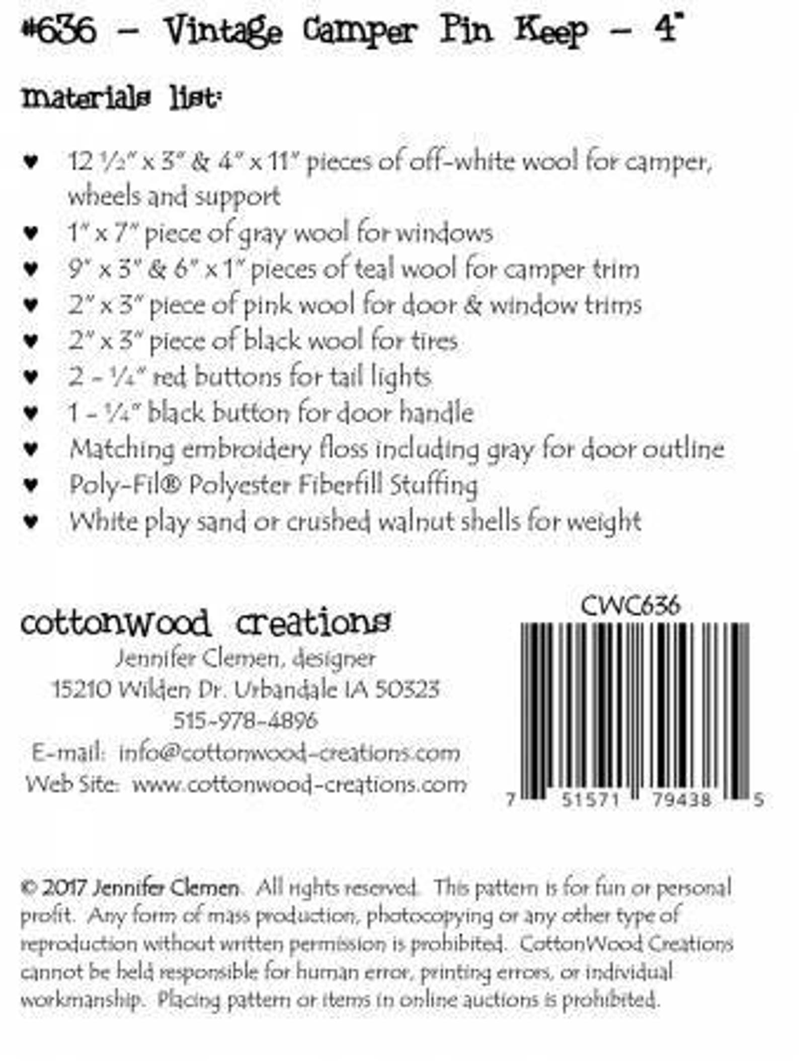 PATTERN VINTAGE CAMPER Pin Cushion We Combine Shipping Etsy