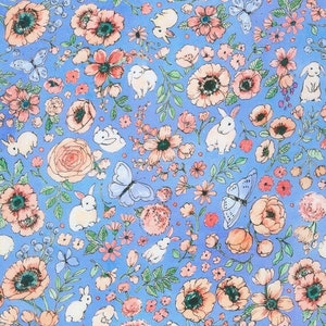 Bunny Lane Flowers in Teal Bunny Lane Flowers in Teal