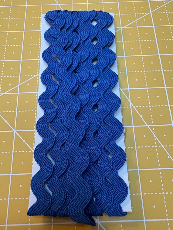 RIC RAC Medium Blue Yale for Independence Day trim 2.5 yards Colorfast package     We combine shipping