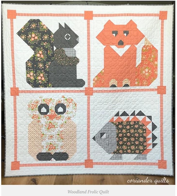 PATTERN WOODLAND Frolic Friends by Coriander Quilts