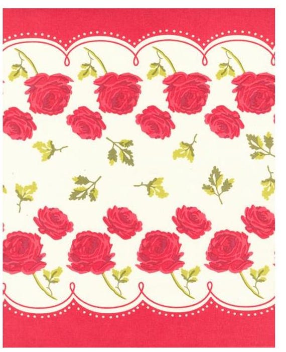 FABRIC KITCHEN Toweling Retro ROSES Toweling