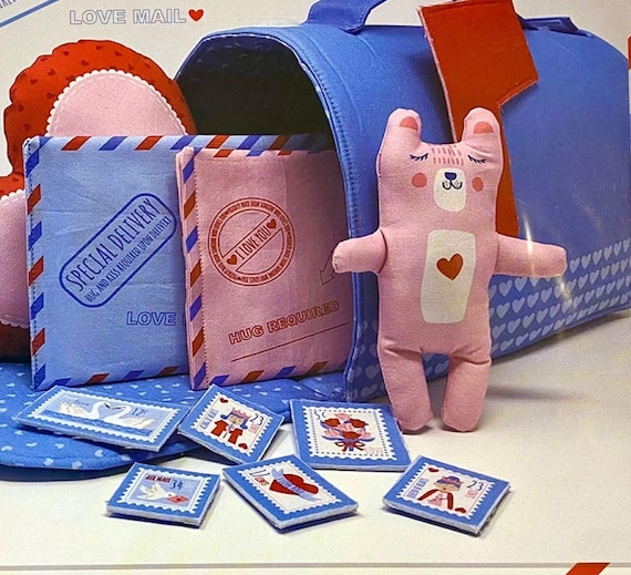 FABRIC VALENTINE MAILBOX Teddy bear, Mailbox, Valentines, Stamps and More