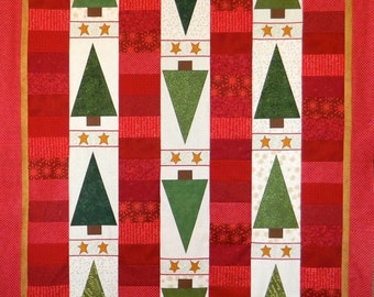 PATTERN WINTER Tree Line CHRISTMAS Trees Quilt   We Combine Shipping