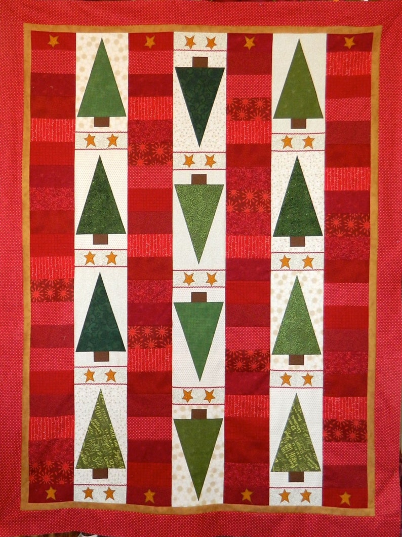 PATTERN WINTER Tree Line CHRISTMAS Trees Quilt We Combine Etsy