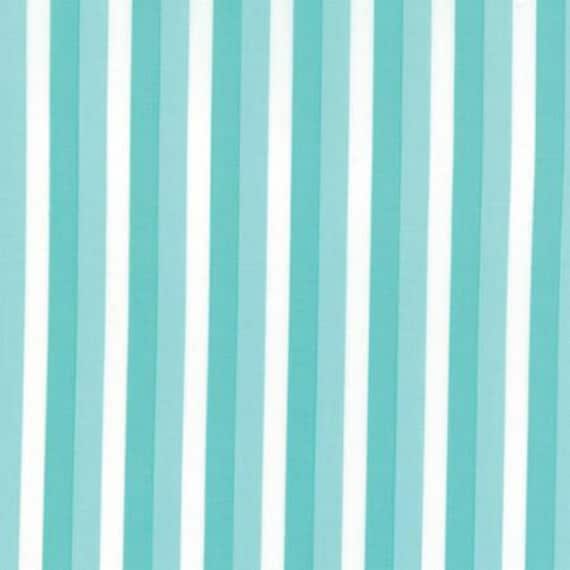 Clearance FABRIC SUMMER RAIN Aqua Ombre Stripes by Moda