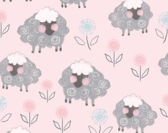 FABRIC FLANNEL SHEEP in the Field by A E Nathan