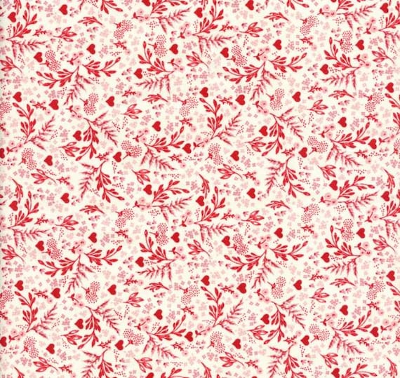 FABRIC Letters to Cupid VALENTINES DAY Tiny Heart Floral