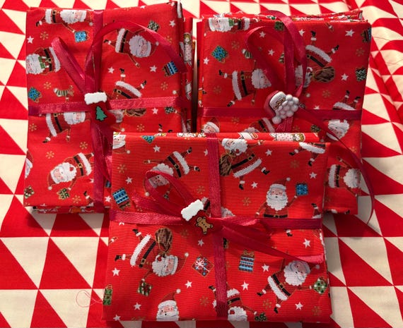 FABRIC All Red CHRISTMAS Fat Quarter Bundle Ours Exclusively