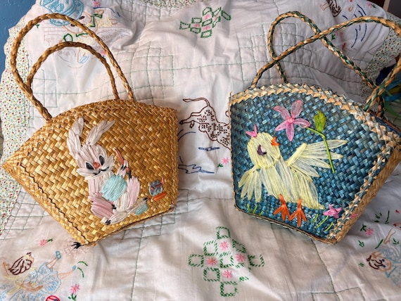 VINTAGE Children's Animal Purses Your Choice Bunny or Bird