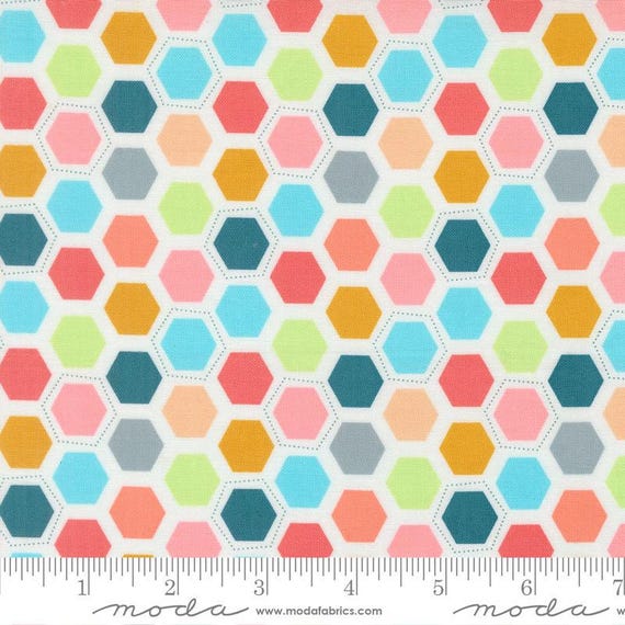 FABRIC Honeyed Horizon HEXIES by Moda