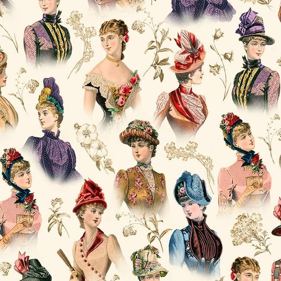 FABRIC Retro Vintage Style BONNET HATS