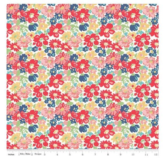 FABRIC VINTAGE HAPPY 2 Floral Feedsack