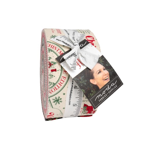 FABRIC JELLY ROLL Christmas Holiday Cheer by Moda
