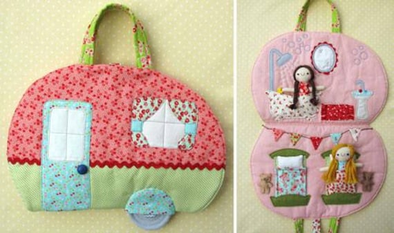 PATTERN HAPPY CAMPERS dollhouse and dolls to make