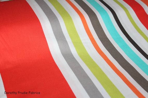 Clearance FABRIC RED STRIPES with wide Border selvages by Michael MilleR