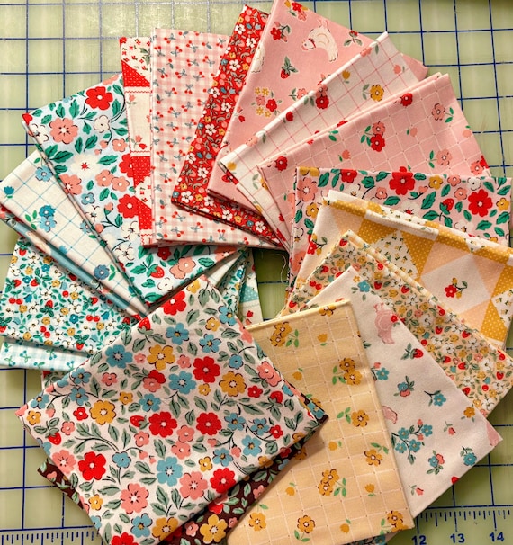FAT QUARTER Bundle Farmhouse Fancy Poppie Cotton 20 Fat Quarters