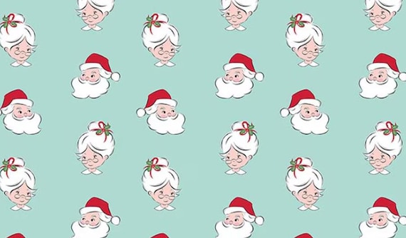 FABRIC CHRISTMAS Claus & Co. Santa Mr. and Mrs. Claus