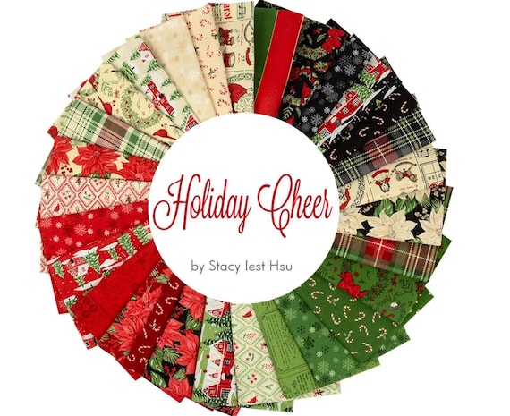 FABRIC FAT QUARTER Bundle Plus Panel Christmas Holiday Cheer by Moda