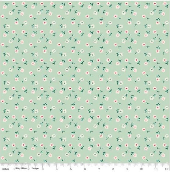 FABRIC BERRY & SAGE Daisy Sage by Lori Holt
