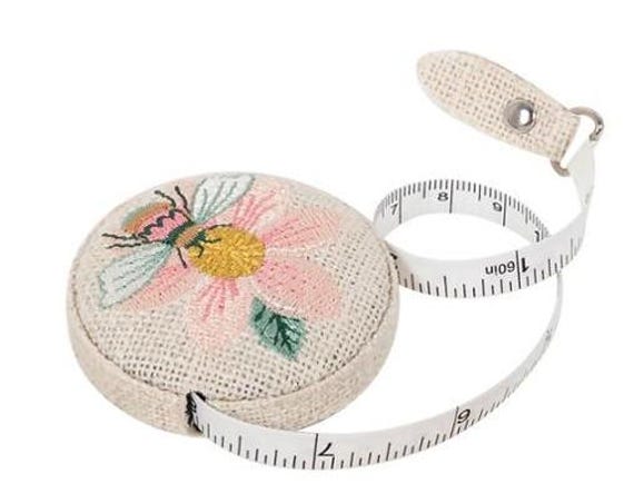 TAPE MEASURE Embroidered Bumble BEE and Flower