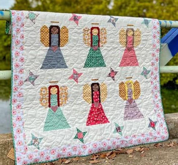 PATTERN GUARDIAN ANGELS Christmas Quilt Applique