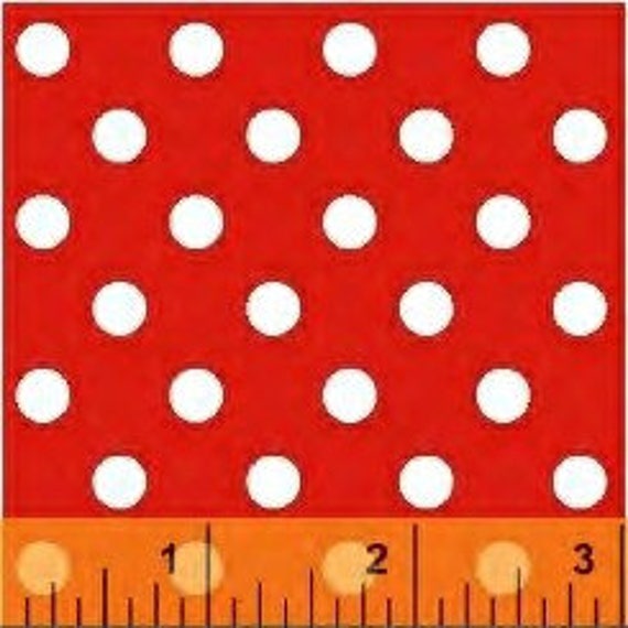 Clearance FABRIC Classic Retro RED Polka Dots by Windham
