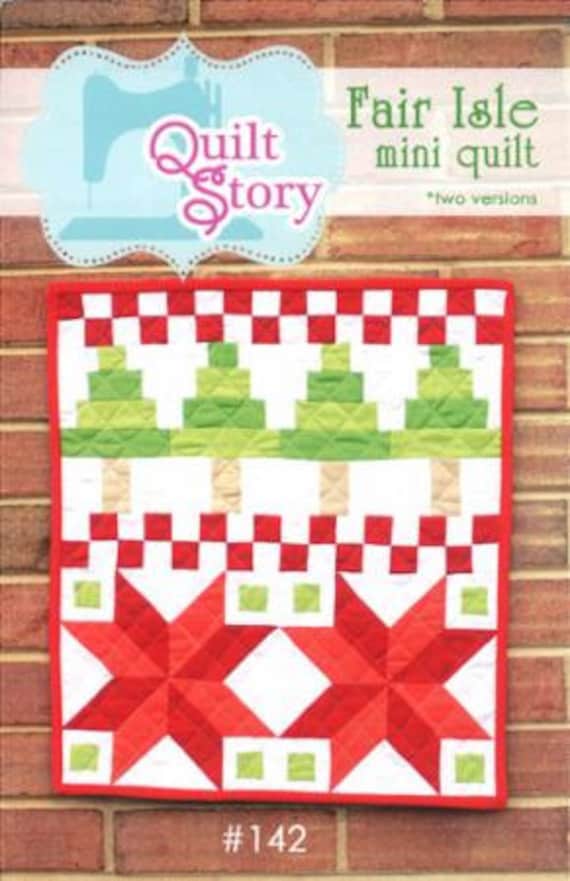 Clearance PATTERN CHRISTMAS Mini QUILT Fair Isle Quilt 2 Versions
