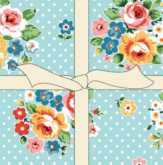 CHARM PACK  5"  FLOWER Market Feedsack Style