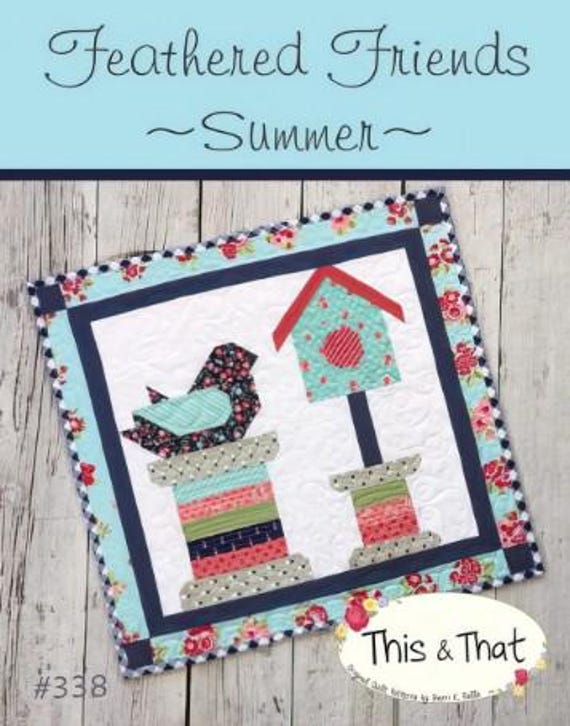 PATTERN SUMMER Feathered Friends Bird and Sewing Spools