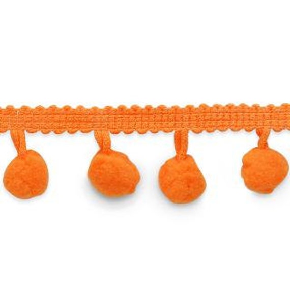 RETRO POM POM Small sized Trim in Orange