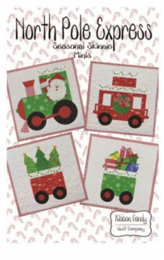 PATTERN CHRISTMAS TRAIN North Pole Express  Throw Mini Quilts and Table Topper