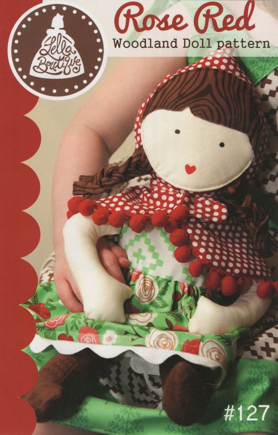 Clearance PATTERN Little Red Riding Hood ROSE RED Woodland Doll