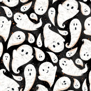 Sale FABRIC HALLOWEEN Boo Y&#39;all GHOSTS Ghoulfriends    by 3 Wishes  1 Yard