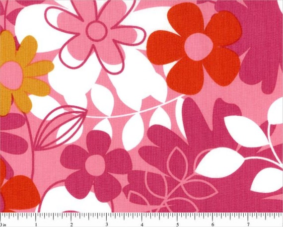 Clearance FABRIC Big and Groovy Florals Hot House Botany One Yard