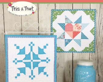 PATTERN BARN BLOCKS January and February Mini Quilt Blocks