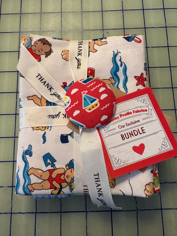 FABRIC Fat Quarter Bundle VINTAGE SUMMER by the Sea