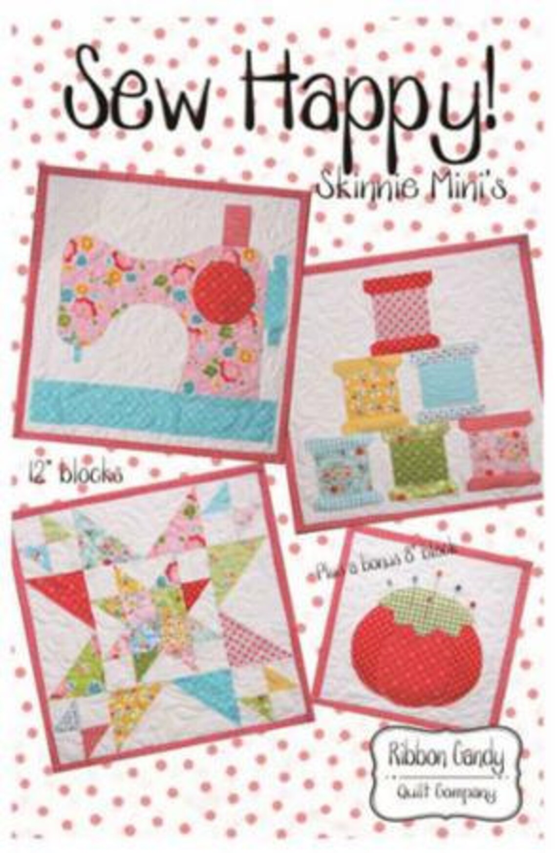 PATTERNS SEW HAPPY 4 Mini Quilts in One Pattern for Your Sewing Room - Etsy