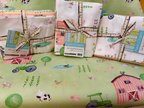 FABRIC FARM CHARM Fat Quarter Bundle 12 Fat Quarters Barnyard