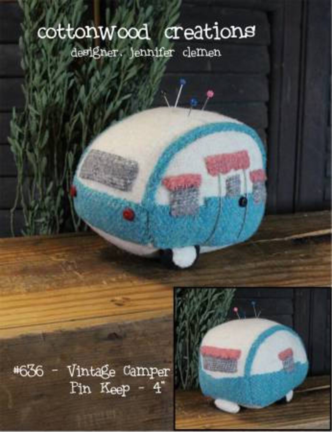 PATTERN VINTAGE CAMPER Pin Cushion We Combine Shipping Etsy