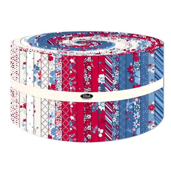 FABRIC JELLY ROLL Front Porch Charm Patriotic