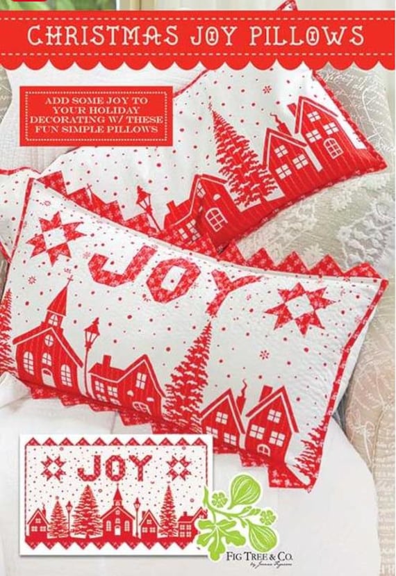 PATTERN CHRISTMAS JOYS Table Runner and Pillow