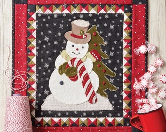 PATTERN Snowy Snowman Christmas WALL HANGING Quilt