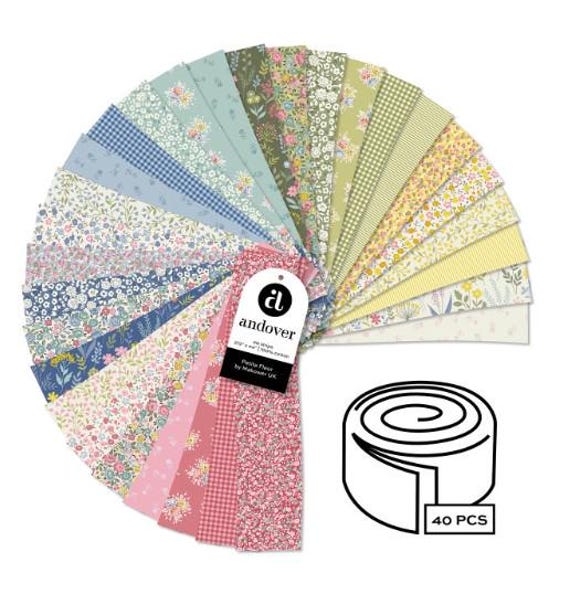 FABRIC JELLY ROLL Petite Fleur English Country Imported from U K