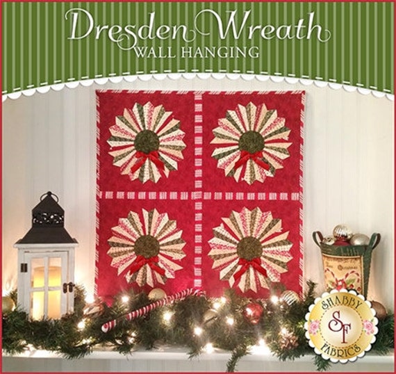 PATTERN DRESDEN WREATH wall hanging by Shabby Fabrics