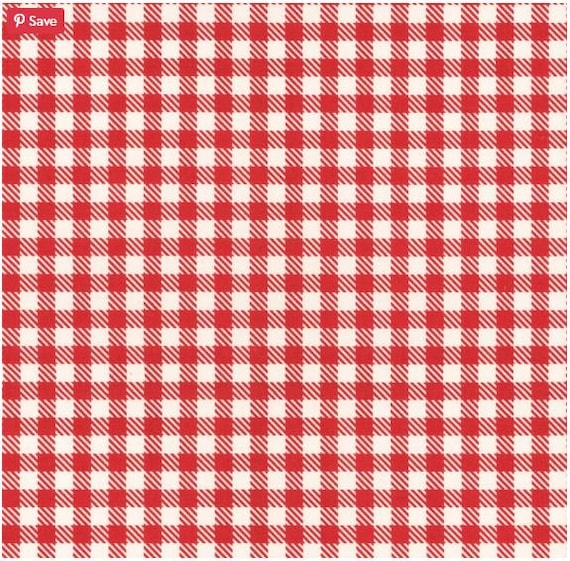 FABRIC Herringbone Gingham in Red Serendipity 2 for Easter