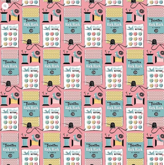 FABRIC Grannys SEWING ROOM Notions Ric Rack and Thread