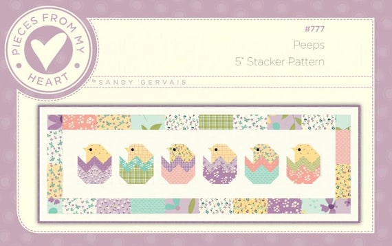 Clearance PATTERN PEEPS Easter Chicks Hatching Table Runner Charm Pack Friendly