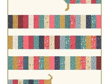PATTERN DOG Dachshund Weenie Dog All Wrapped Up Quilt