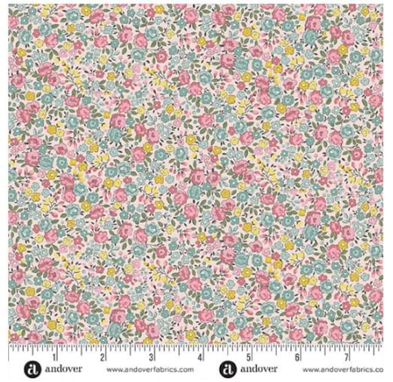 FABRIC Petite Fleur English Country Imported from U K Rose Pink Floral