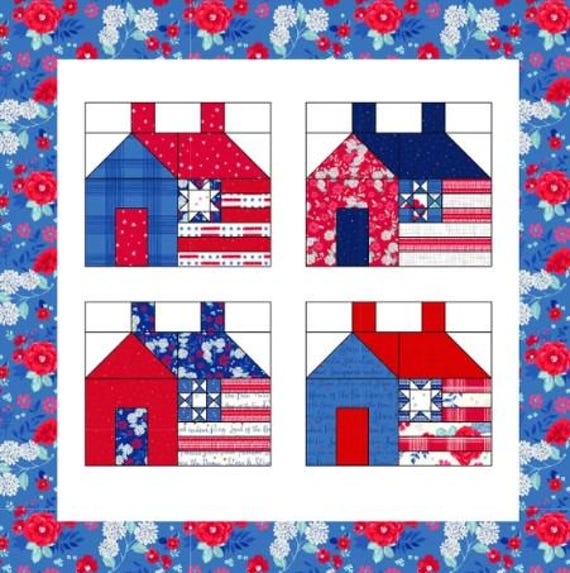 PATTERN Liberty HOME Houses QUILT Fat Quarter Friendly